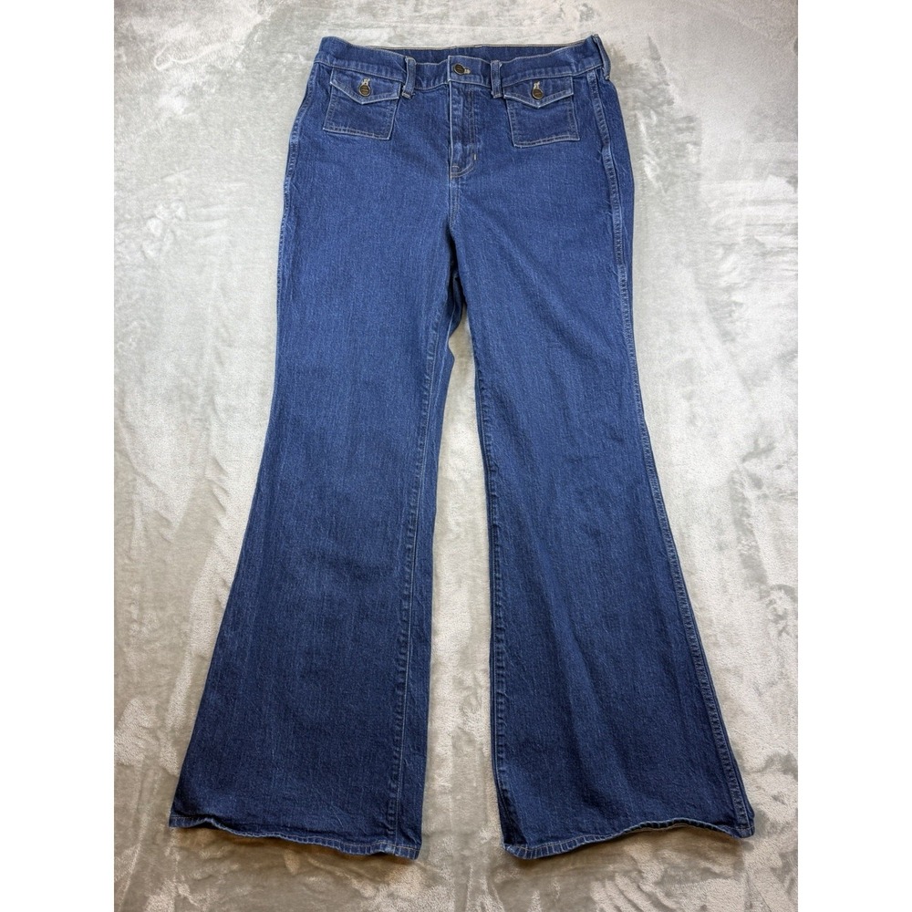 J. Crew Re-Imagined Jeans Women's Size 31x31 Flare High Rise Blue Dark Wash
